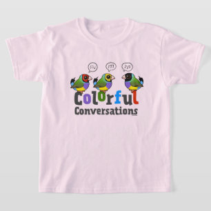 Camiseta Coloridas conversaciones Finches de Birdorable Gou