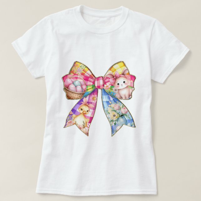 Camiseta Coloridas Coquette de Pascua (Diseño del anverso)