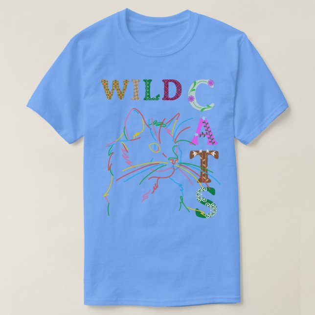 CAMISETA COLORIDAS DE LOS GATOS SALVAJES (Diseño del anverso)