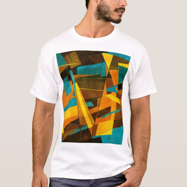Camiseta Coloridas franjas abstractas: pintar textura (Anverso)
