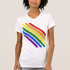 Camiseta Coloridas franjas de arcoiris brillantes diagonale