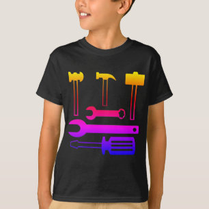 Camiseta Coloridas herramientas Handyman para niños