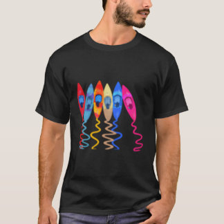 Camiseta Coloridas Kayaks Al Aventura Al Aire Libre En Kaya