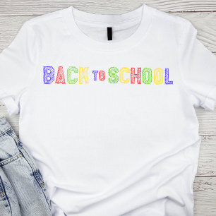 Camiseta Coloridas líneas de arte de vuelta a la escuela