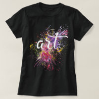 Coloridas manchas de pintura caligrafía ART