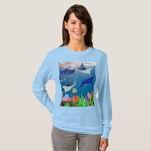 Camiseta Coloridas Mantas Stingray Submarino Serenity T-Shi