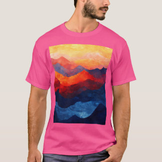 Camiseta Coloridas montañas abstractas activas