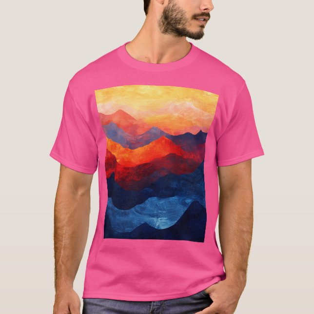 Camiseta Coloridas montañas abstractas activas (Anverso)