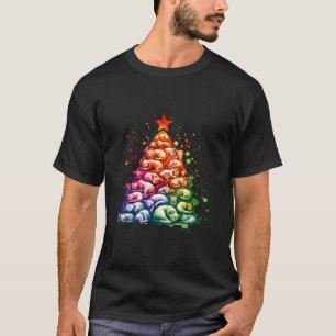 Camiseta Coloridas Napping Cats Navidad Árbol Navidad Navid