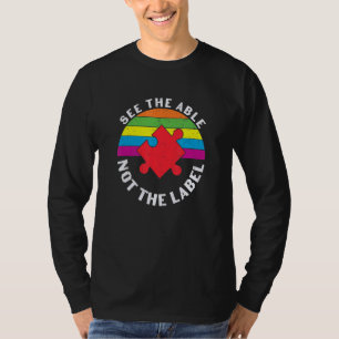 Camiseta coloridas piezas de rompecabezas Autismo Concienci