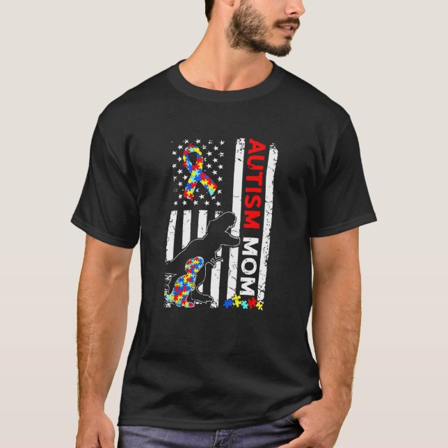 Camiseta coloridas piezas de rompecabezas Autismo Concienci (Anverso)