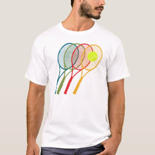 Camiseta coloridas raquetas de tenis
