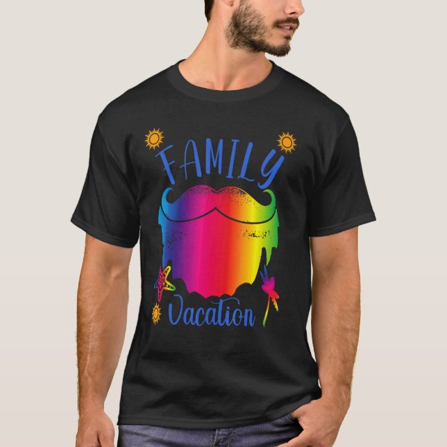 Camiseta Coloridas vacaciones familiares 2022 Beach Tropica (Anverso)