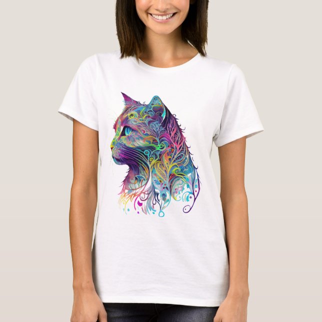 CAMISETA COLORIDO ABSTRACTO CAT (Anverso)