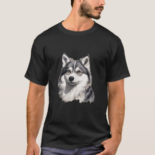 Camiseta Colorido Alaskan Klee Kai Perro cachorros a mamá a
