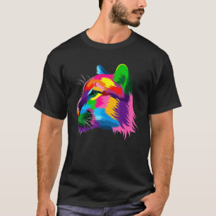 Camiseta Colorido animal de la pintura de color de la acuar