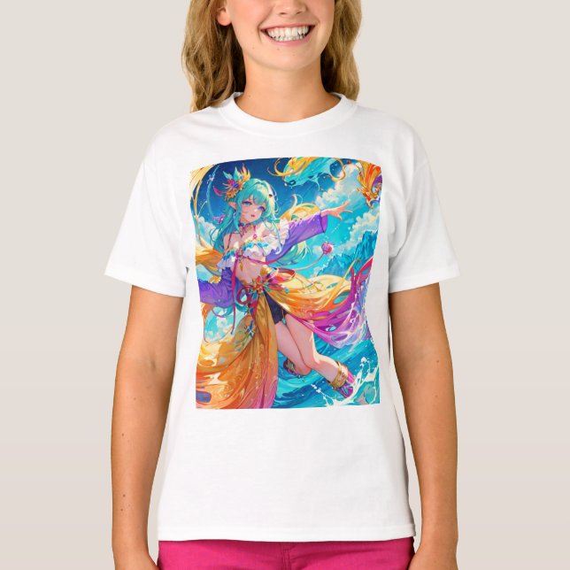 Camiseta Colorido/anime/personalizado (Anverso)