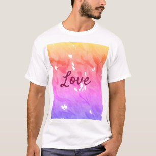 Camiseta Colorido arcoiris amor orgullo lgbtq patrón gay te