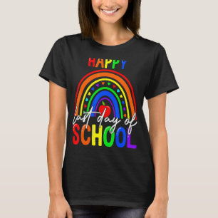 Camiseta Colorido Arcoiris Feliz Día De Graduados
