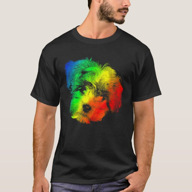 Camiseta Colorido arcoiris Shih Tzu (Anverso)