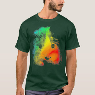 Camiseta Colorido arcoiris vintage Shirt Cute HAMSTER