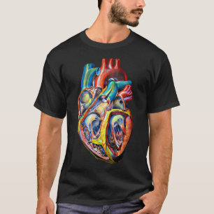 Camiseta colorido arte abstracto de anatomía cardíaca hum