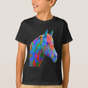 Camiseta Colorido arte de caballos Caballo Montando por Lov