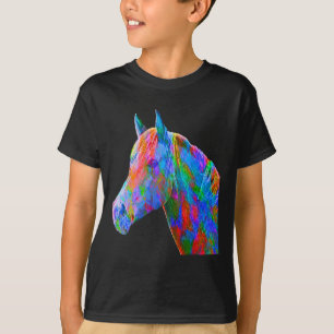 Camiseta Colorido arte de caballos Caballo Montando por Lov