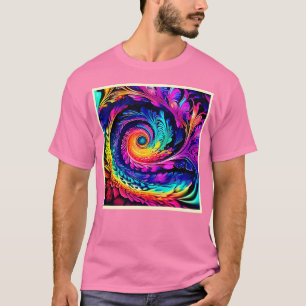 Camiseta Colorido arte en espiral psicodélico