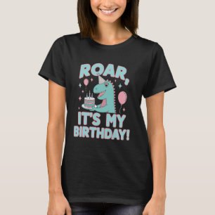 Camiseta Colorido arte Fiesta de dinosaurios de cumpleaños