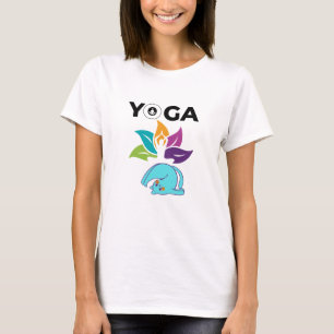 Camiseta Colorido balance de Lotus con vibraciones de yoga 