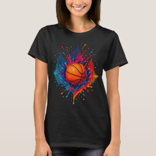 Camiseta Colorido baloncesto Tie Dye Splash Soundwave Stree