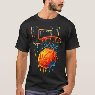 Camiseta Colorido Básquetbol Rasgo Color Splash Hoop Net