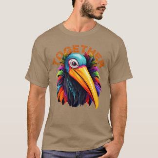 Camiseta Colorido Bird Art VibranTogether Bird Design
