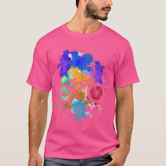 Camiseta Colorido Bmx Bike Stunt Bicicleta Trick Salto Bmx