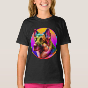 CAMISETA COLORIDO BOLSO DE LLUVIA DE PERRO