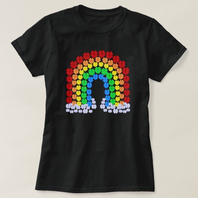 Camiseta Colorido Bonito arcoiris del Día de San Patricio (Diseño del anverso)