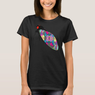 Camiseta Colorido Bug Cicada Hermosa Entomología Niños Homb