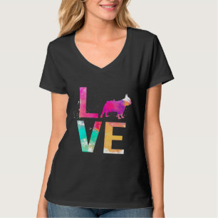 Camiseta Colorido Bulldog francés Perro Mamá Bulldog francé