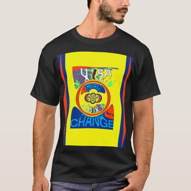 Camiseta Colorido cambio de EEUU: Un diseño artístico festi (Anverso)