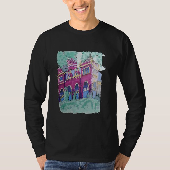 Camiseta Colorido Castillo Púrpura en Budapest (Anverso)