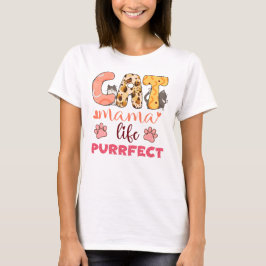 CAMISETA COLORIDO CAT MAMA LIFE PURRFECT