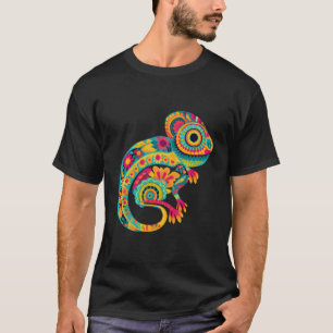 Camiseta Colorido Chameleon Design Mexico Lover