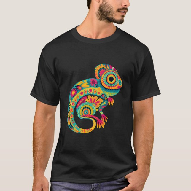 Camiseta Colorido Chameleon Design Mexico Lover (Anverso)
