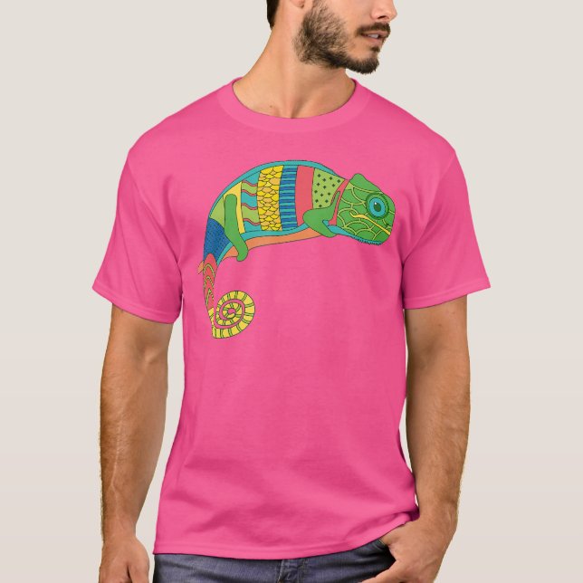 Camiseta Colorido Chameleon Lizard (Anverso)