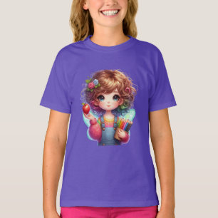 Camiseta Colorido Chica listo para divertirse en la escuela