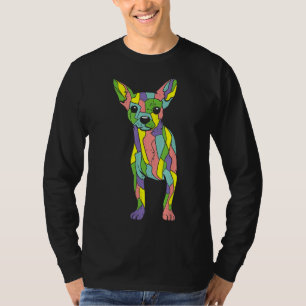 Camiseta Colorido Chihuahua Cute Chiwawa Mascota de arte du