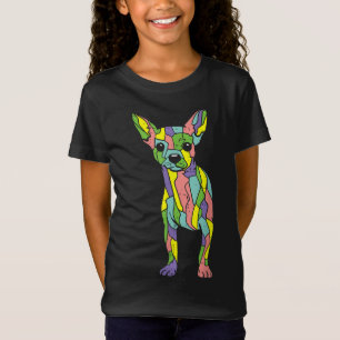 Camiseta Colorido Chihuahua Cute Chiwawa Mascota de arte Pe