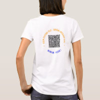 Colorido código QR T-Shirt Personalizado texto y c