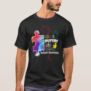 Camiseta Colorido Conciencia del Autismo Fuera del Rompecab